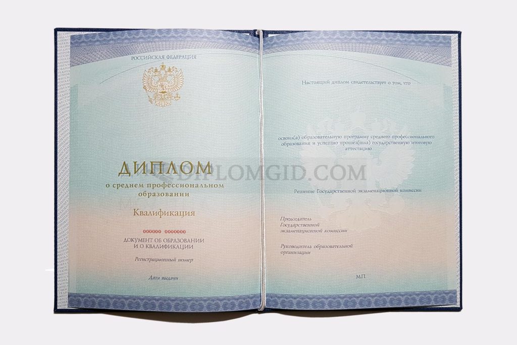 диплом о среднем профессиональном образовании механика